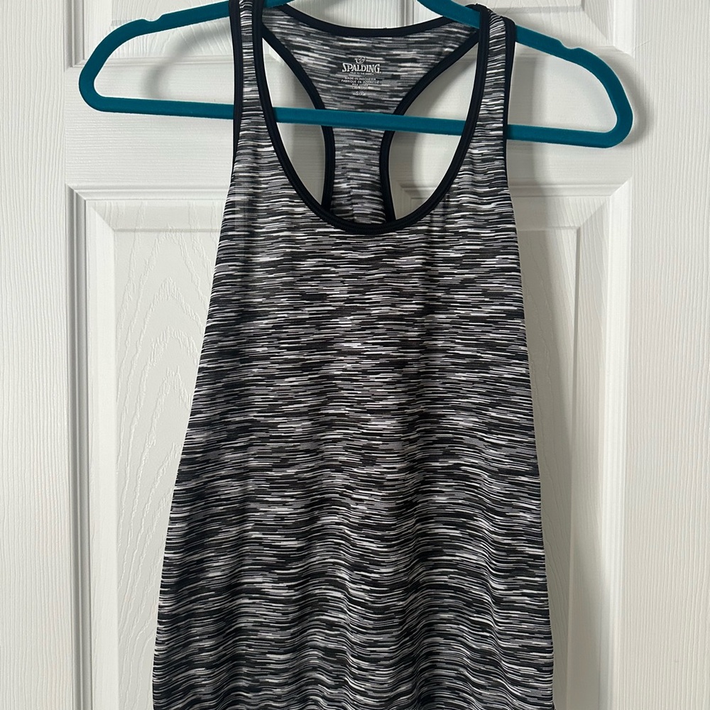 ❤️Spalding Black and Gray Women's Racer Back Tank Top Size Small